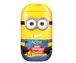 ACTIVE ИРАН / Детский шампунь и кондиционер 2в1 "Minions", 280 мл х 12 ББ01315 - фото 16005