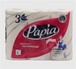 Бум.полотенца PAPIA 3сл/3рул./14бл. в уп. ББ01351 - фото 16028