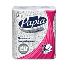 Бум.полотенца PAPIA 3сл/2рул./14бл. в уп. ББ01352 - фото 16029