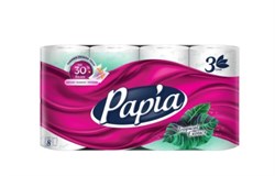 Т/Бумага PAPIA Тропическая экзотика  3сл/8рул/7бл. в уп ББ01364 - фото 16030