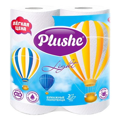 5.2.1.ПБ Plushe Light, 2 слоя, 2 рул.* 10,8м, белый, 12 в уп 18303 - фото 17544
