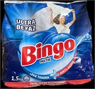 BINGO 1,5 КГ СТИРАЛЬНЫЙ ПОРОШОК КОНЦЕТРАТ ULTRA WHITE *10 ББ01670