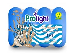 Мыло туалетное с увлажняющим кремом PROLIGHT 1+1 Морские минералы, 4Х80 гр. (эко-пак) ББ01629