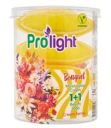 Мыло туалетное с увлажняющим кремом PROLIGHT Букет, 4Х90 гр. (пэт-банка) ББ01631
