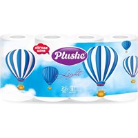 ТБ PLUSHE Light, 2 сл, 8 рул*12,5м, белая, 8 в уп 5120