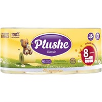 ТБ Plushe Classic Ромашка 2 слоя, 8 рул.*18 м, жёлт, аром, 8 в уп 9912
